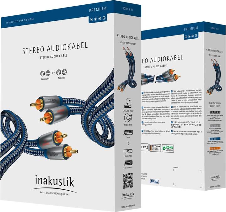 Actual product image Inakustik Premium stereo connection (0.75 m, Cinch)