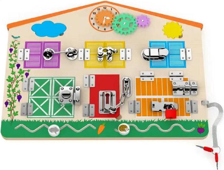 Produktbild Activity Board Busyboard Spielbrett Haus für Kinder