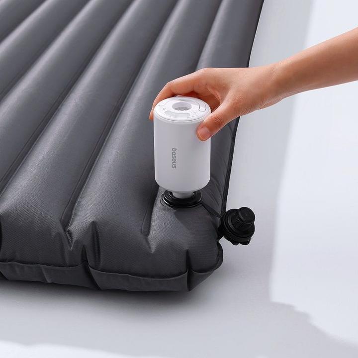 Actual product image Baseus PocketGo Pro Series Portable Air Pump Stellar White (Built-in display, Built-in microphone, Rechargeable battery)