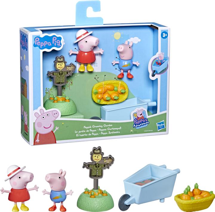 Immagine prodotto Hasbro Peppa's Adventures Peppa's garden fun, giocattolo prescolare con 2 figure e 3 accessori, f
