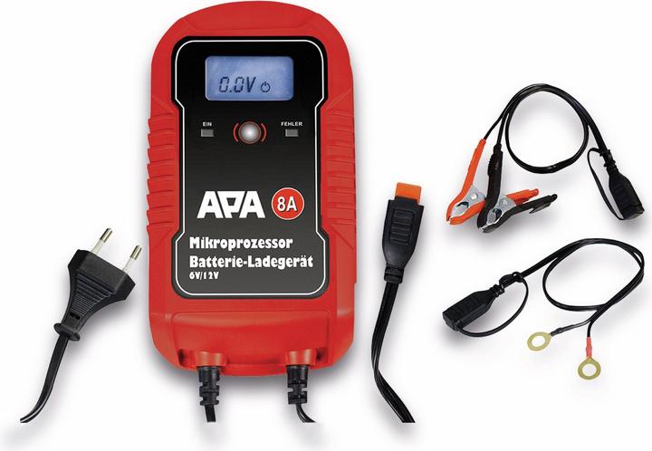 Image du produit APA Chargeur de batterie à microprocesseur (6V, 12V, 8 A)