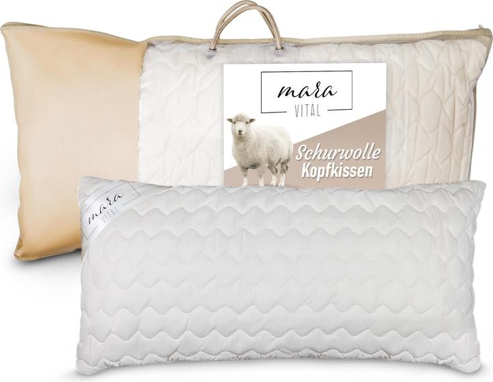 Actual product image Mara Vital Pure new wool pillow (40 x 60 cm)