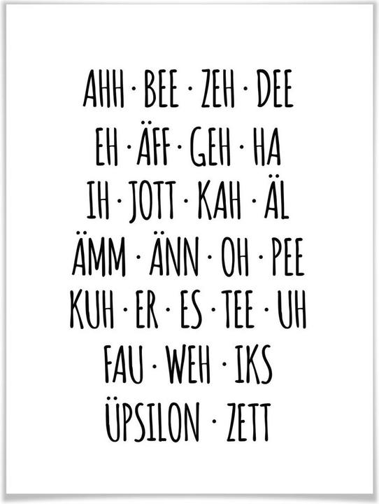 Produktbild Trenddeko Das etwas andere Alphabet (60 x 80 cm)