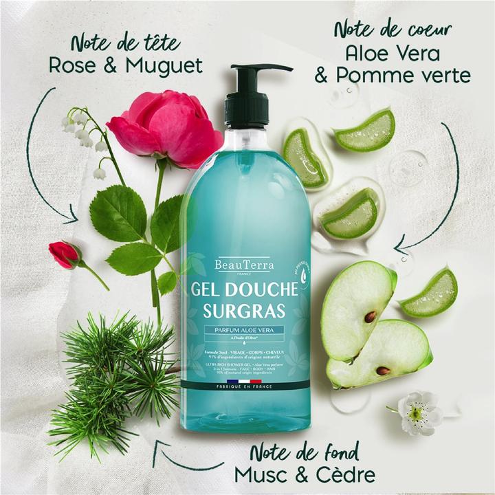 Produktbild BeauTerra reichhal Duschg Alo Ver 1000ml (1000 ml)