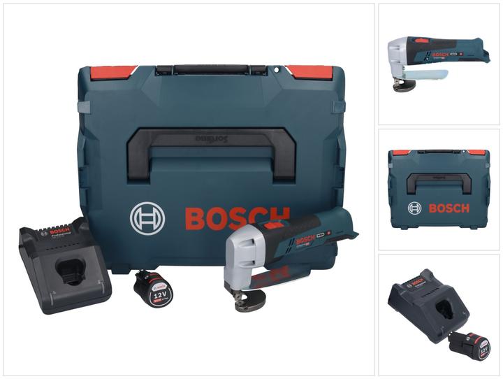 Immagine prodotto Bosch Professional Bosch GSC 12V-13 Batteria professionale Cesoie per lamiera 12 V + 1x Batteria 2,0 Ah +