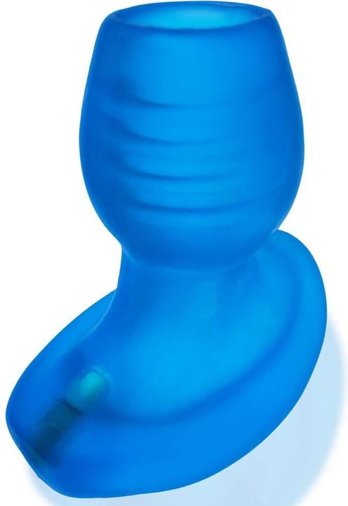 Actual product image Oxballs Glowhole-1 Hollow Buttplug with Led Insert Blue Morph Small