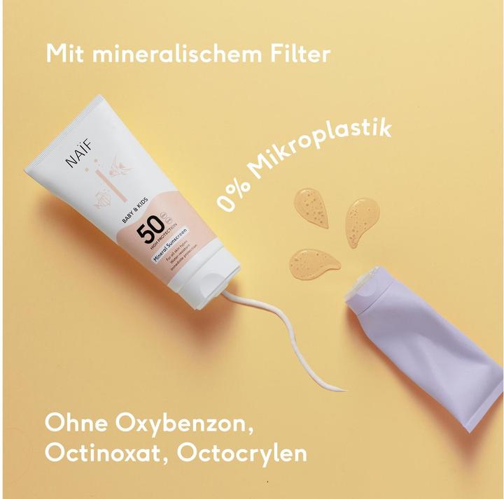 Actual product image Naïf Sunscreen (Suntan cream, SPF 50, 100 ml, 133 g)