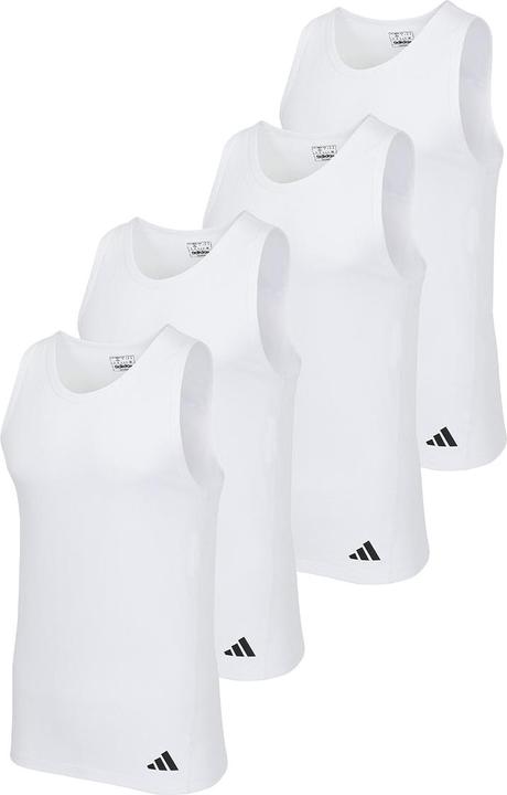 Produktbild adidas 4er Pack Active Flex Cotton Ergonomic Unterhemd / Tanktop (S)