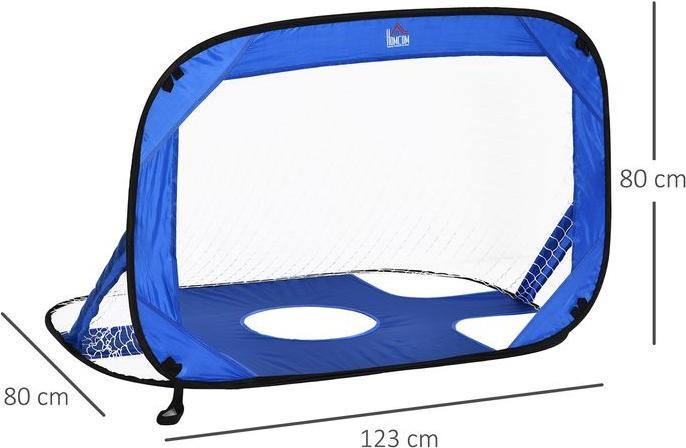 Swisshandel24 Fussballtore, Pop Up Tor, Tragbares Fussballnetz, 2er Set Minitore, mobil mit Tragetasche, Faltbar