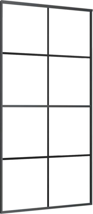 Actual product image Diverse Hardware Schiebetür Aluminium und ESG Glas 102,5x205 cm Schwarz