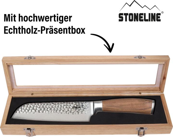Actual product image Stoneline Hammerschlag Santoku knife 30.5 cm, Damascus steel (16.50 cm)