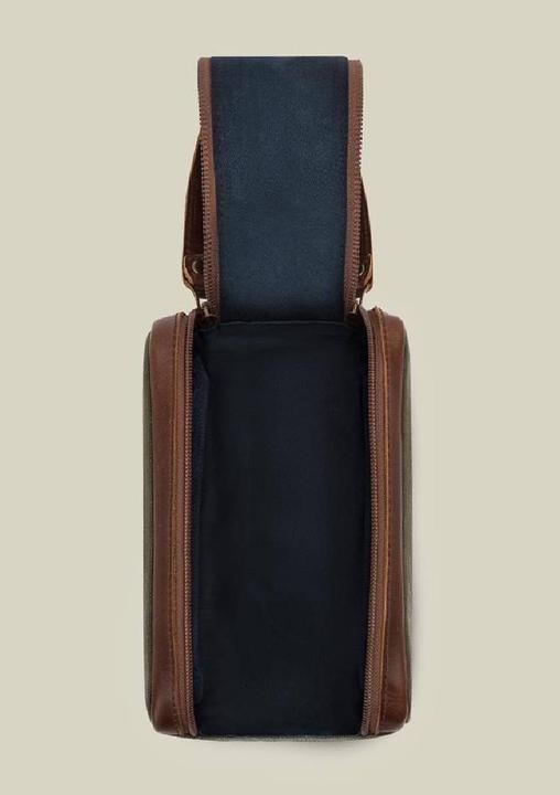 Image du produit Buckle & Seam Canvas Kulturbeutel Bruno Grün/Blau