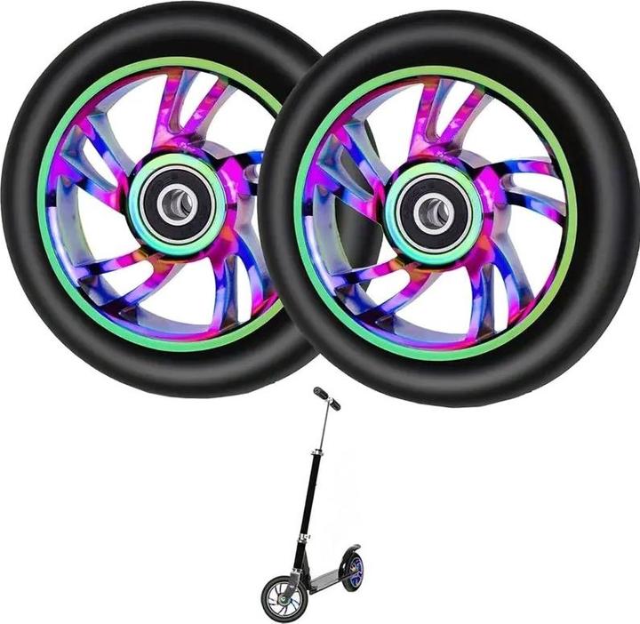 Image du produit Graw Jump Ramps 2 pièces Performance Scooter Roues 100mm, Metallic Colorful