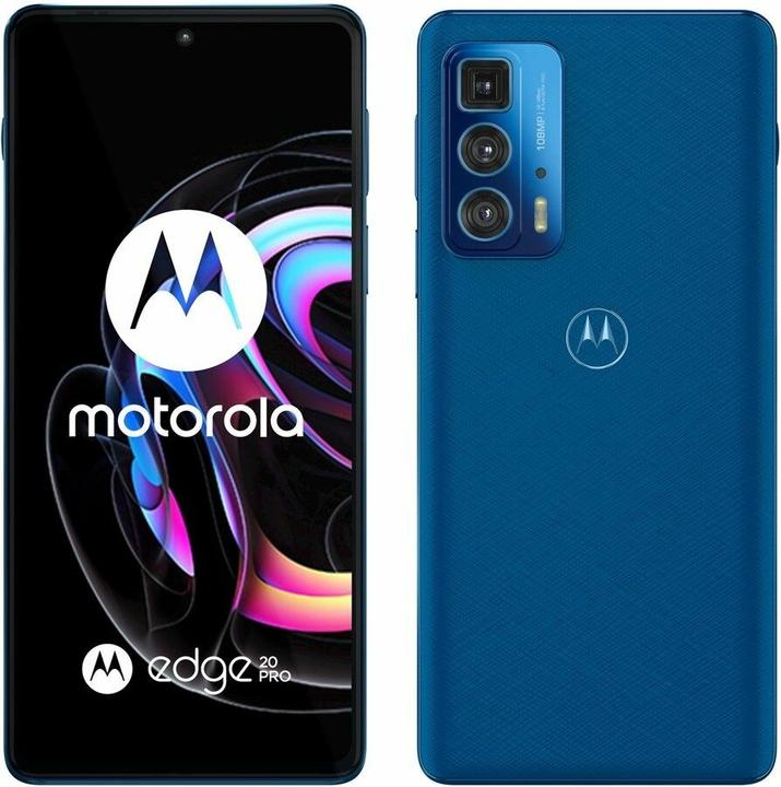 Immagine prodotto Motorola Edge 20 Pro (256 GB, Pelle vegana blu, 6.70", Doppia SIM, 108 Mpx, 5G)