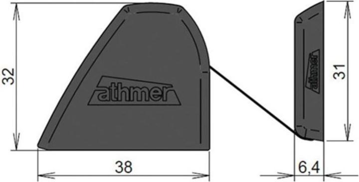Produktbild Athmer Fingerschutzprofil NR-32 UniSafe Länge 1925 mm Bandgegenseite verkehrsweiss Farbe