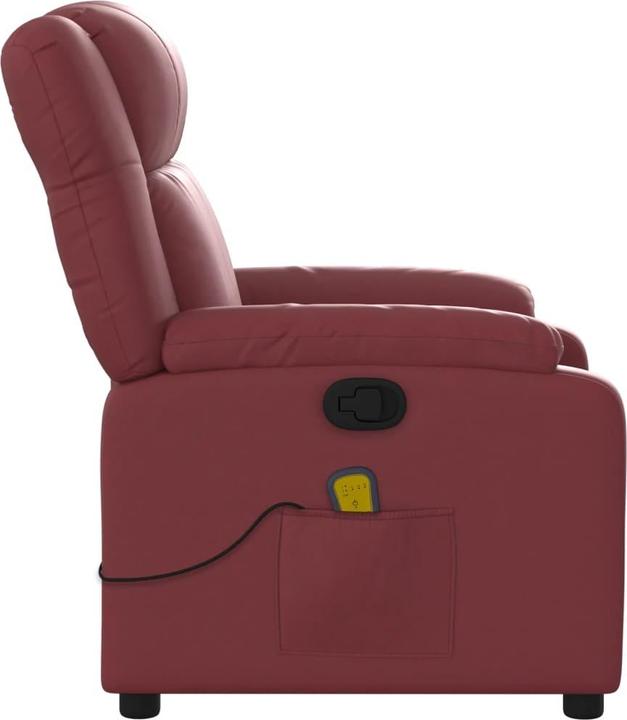Produktbild VidaXL Massagesessel Weinrot Kunstleder,Farbe: Weinrot,Material