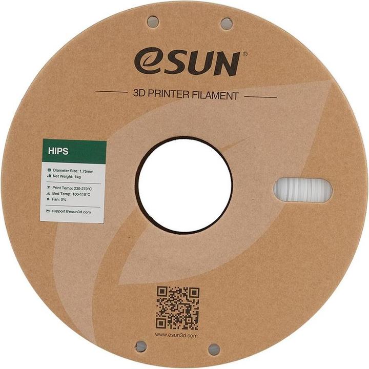 Image du produit eSUN Filament naturel HIPS 1.75mm 1Kg (HIPS, 1.75 mm, 1000 g, Blanc)