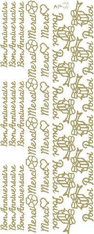 Actual product image VBS Relief sticker "Bon anniversaire/Merci", 10 x 23 cm