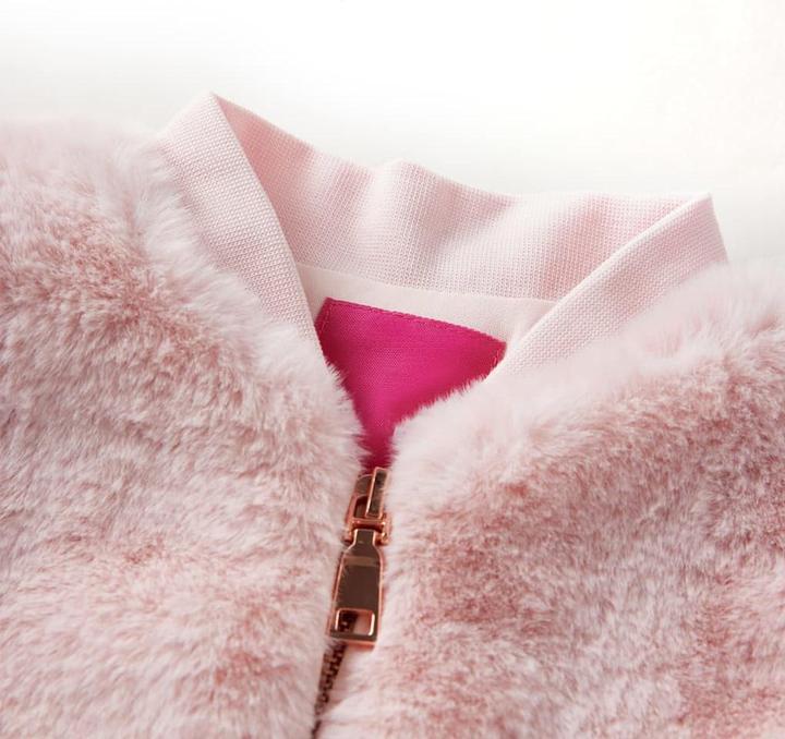 Immagine prodotto VidaXL Giacca da bambino in pelliccia ecologica rosa pallido 128,Materiale: Pelliccia ecologica (100 (128)