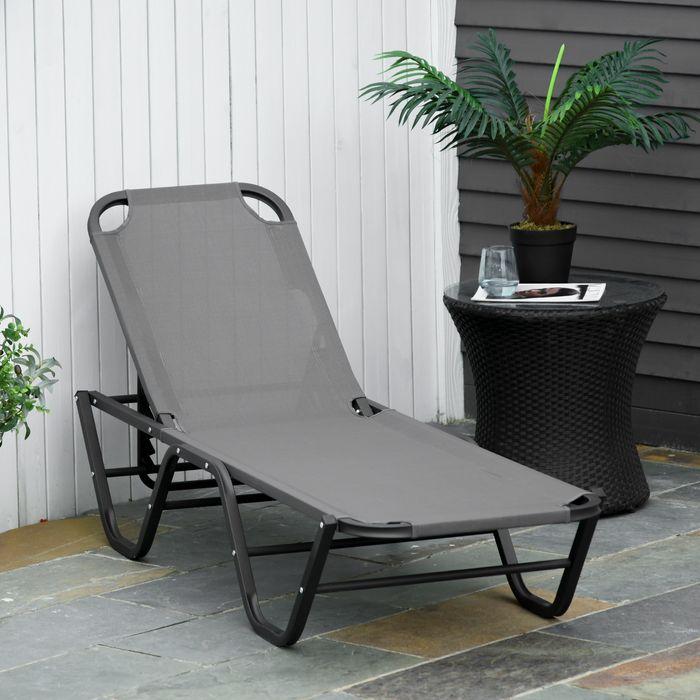 Immagine prodotto Swisshandel24 Lettino prendisole Lettino da spiaggia Lettino da giardino in alluminio a 5 livelli Lettino relax (163 cm)