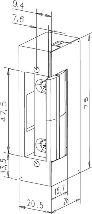 Actual product image effeff Electric strike 17 and 17.E FaFix (Glass door, Indoor)