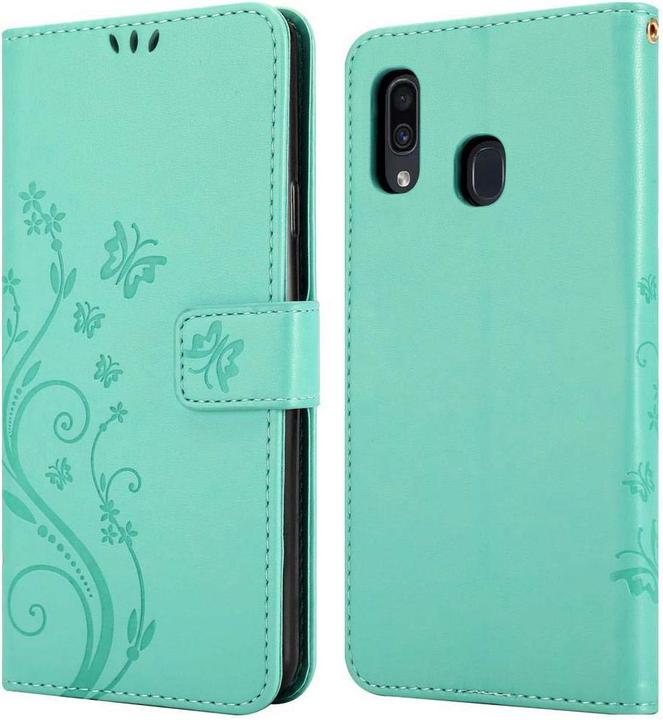Image du produit Cadorabo Couverture du livre de fleurs (Samsung Galaxy A20, TCL A30, Samsung Galaxy M10s)