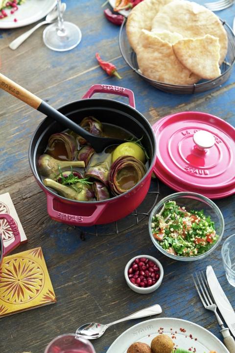 Immagine prodotto Staub Tostatore rosso ciliegia (20 cm, Pirofila + casseruola, Ghisa, Smalto)