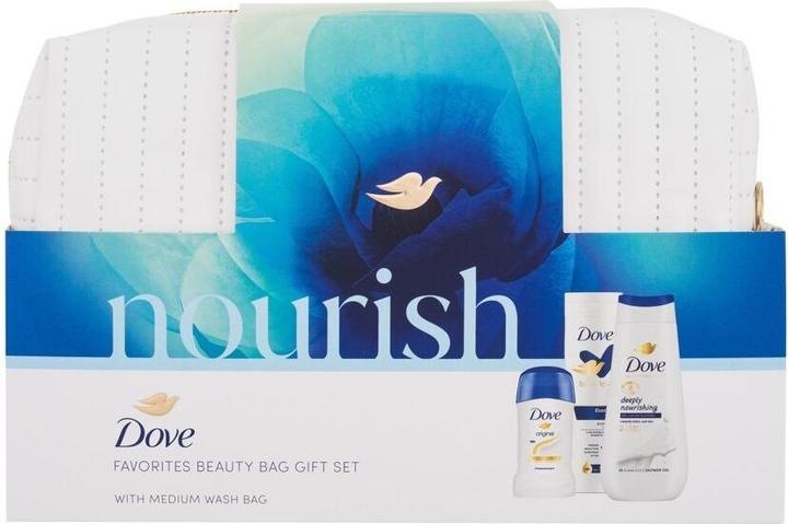 Image du produit Dove Coffret de soins corporels avec sac cosmétique Nourish (Set soin du corps)
