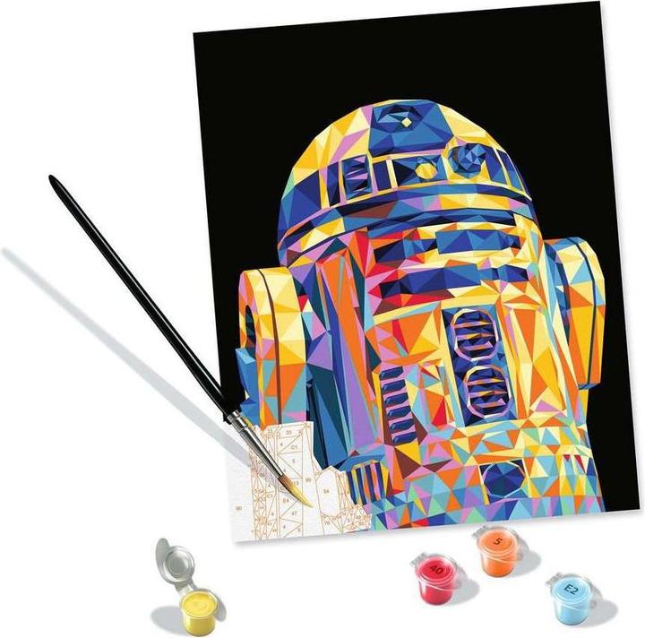 Actual product image Ravensburger CreArt - Painting by numbers - Star Wars - R2-D2