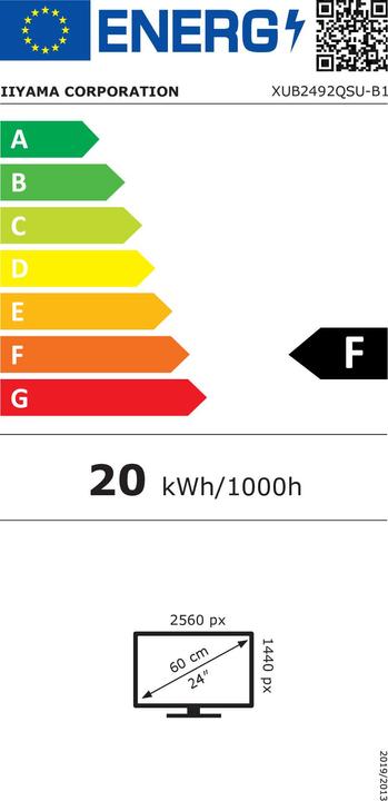 Energie-Label iiyama XUB2492QSU-B1 (2560 x 1440 Pixel, 23.80")