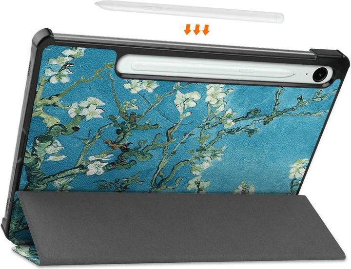 Actual product image Cover-Discount Galaxy Tab S9 FE - Tri-fold Smart Case Blossoms (Galaxy Tab S9 FE)