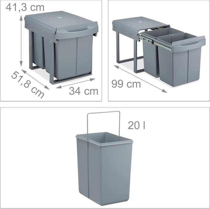 Produktbild Relaxdays Einbaumülleimer (20 l)