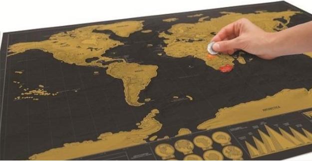 Actual product image Luckies scratch map (42 x 30 cm)