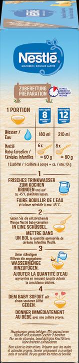 Nährwerte und Zutaten Nestlé Milchbrei (450 g)