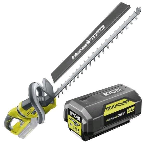 Ryobi Taille-haies sans fil MAX POWER 36V 4Ah 60 cm de longueur de lame (Taille-haies sans fil)