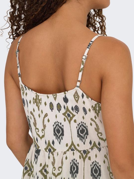 Image du produit Only Normal geschnitten Kleiner Stehkragen mit Knopfleiste Verstellbare Träger Langes Kleid Kleid (S)