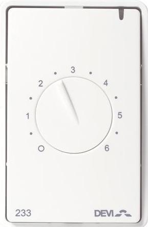 Actual product image Danfoss Devireg 233 Thermostat, 1-pole with room sensor, temperature setting from (0) 1 to 6 (5°C to 35°C)