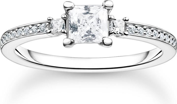 Produktbild Thomas Sabo Ring Pavé Weisser Stein Silber (54, 925 Silber)