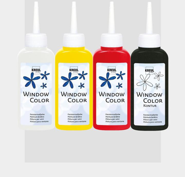 Produktbild Kreul Happyset (Schwarz, Kirschrot, Sonnengelb, Schneeweiss, 320 ml)