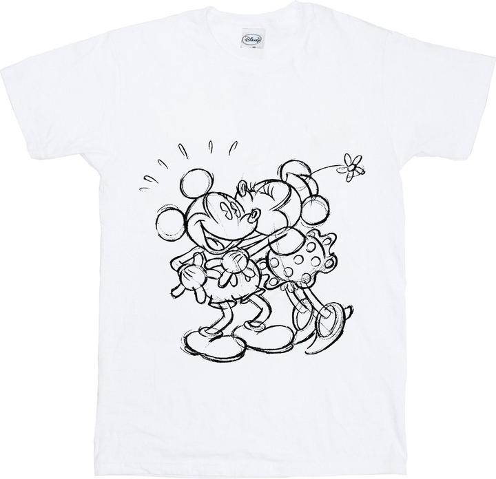 Immagine prodotto Disney Mickey And Minnie Mouse Kiss Sketch Maglietta Ragazze (152, 158)