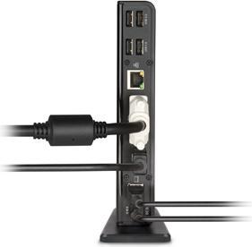 Actual product image Hamlet USB 3.0 Dual Display DVI and HDMI Docking Station, hub with 6 USB ports, LAN AND AUDI (USB-A, USB-B, 6 Ports)