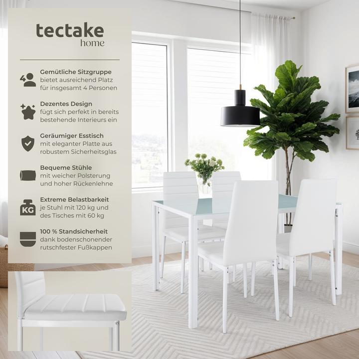 Immagine prodotto tectake Essgruppe Berlin (120 x 70 x 75 cm)