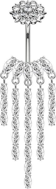 Produktbild Star Piercing Banane Innengewinde silber Kronleuchter (Chirurgenstahl 316L, Messing)