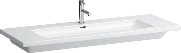 Laufen Living Square washbasin, undermount, 3 tap holes, 1300x480, white, H8164360001 (480 mm, 1300 mm)