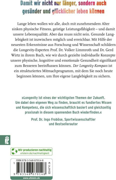 Actual product image Der Longevity-Kompass (German, Volker Limmroth, Gerd Wirtz, 2025)