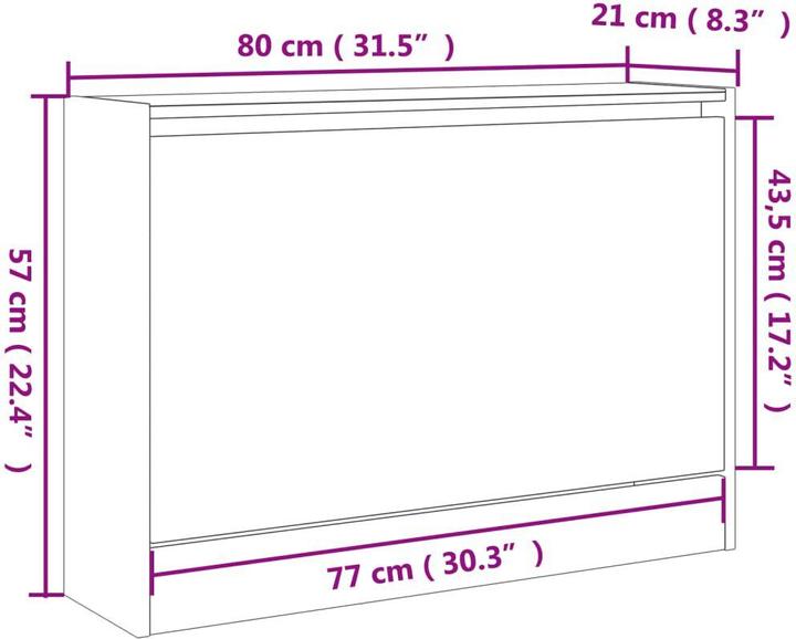 Image du produit VidaXL Jennica (80 x 21 x 57 cm)