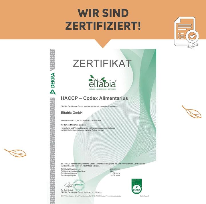 Produktbild Eltabia Bio Hagebuttenpulver | Hagebutten Pulver aus EU-Anbau in Premium Rohkost-Qualität (Pulver, 100 g)