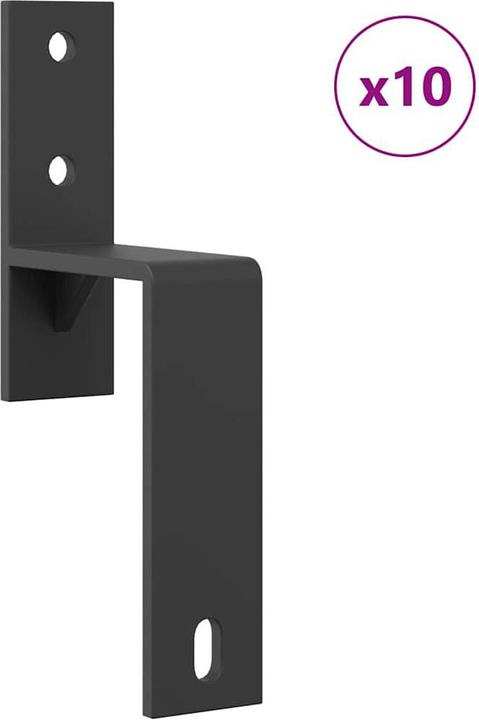 Immagine prodotto VidaXL Set di ferramenta per porte scorrevoli 200 cm acciaio nero Set di ferramenta per porte scorrevoli