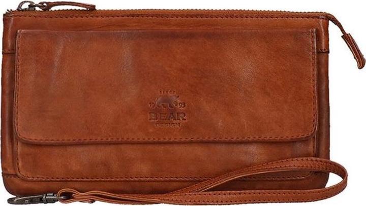 Bear Rock Bärende Design Romy Leren Crossbodytas - Cognac