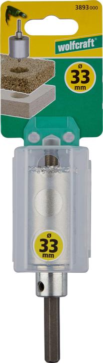 Image du produit wolfcraft wolfcraft 1 Bohrkrone HM m. Schaft u. Bohrer ø33mm (33 millimètres)